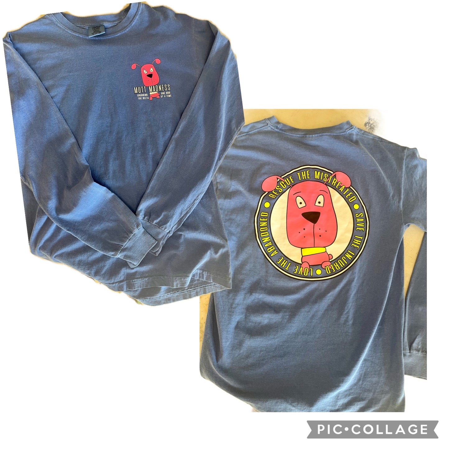 Long Sleeve Pink Dog Tee