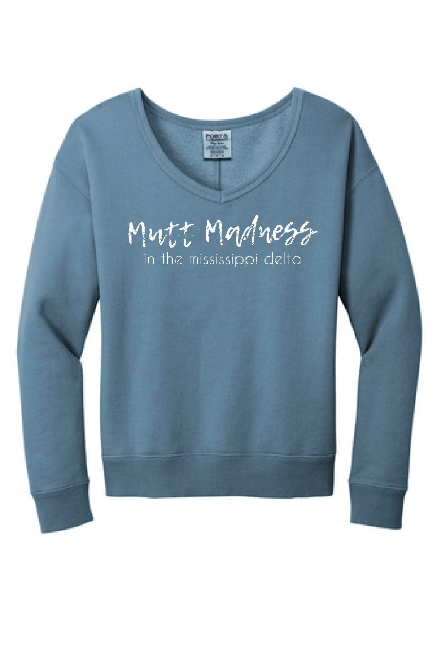 Beach Washed V-Neck Sweatshirt moo